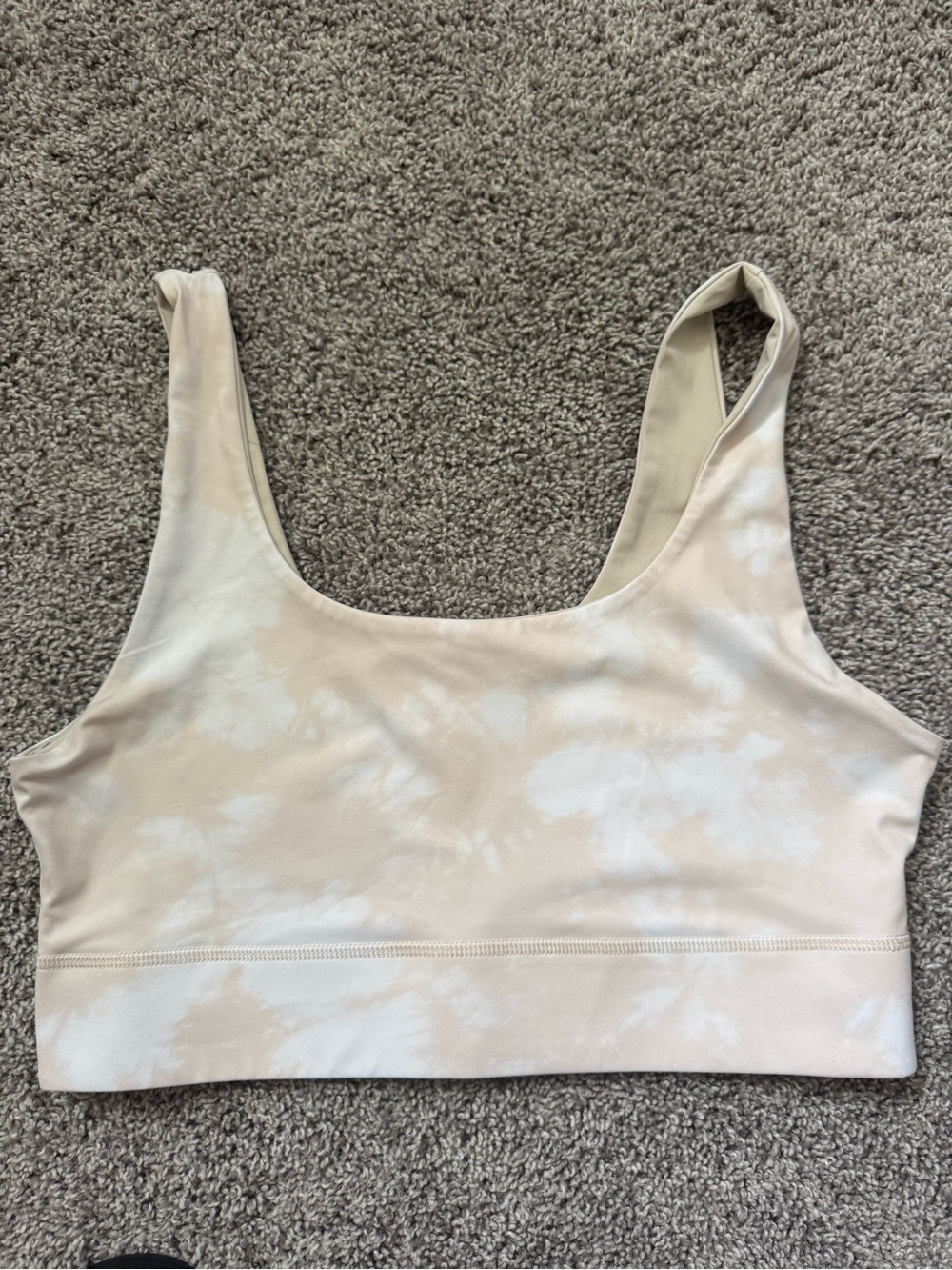 Fabletics Beige Tie-Dye Reversible Scoop Sports Bra Size XL